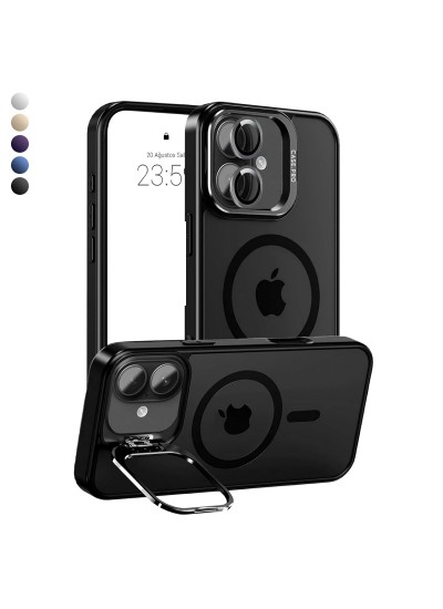 iPhone 17 Kılıf Armor Seri Magsafe Uyumlu Stand Özellikli Kamera Lensli Kapak