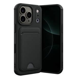 iPhone 17 Pro Cardy Soft Kartlık Cepli Silikon Kapak