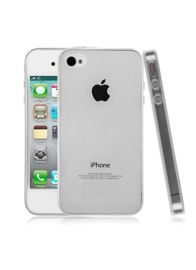iPhone 4/4s Kılıf Soft Silikon Şeffaf Arka Kapak
