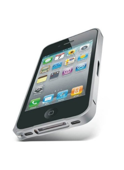 iPhone 4s 0,7mm Metal Bumper Çerçeve Kılıf Gri