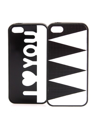 iPhone 5 / 5s Taraftar B Silikon Kılıf Siyah-Beyaz
