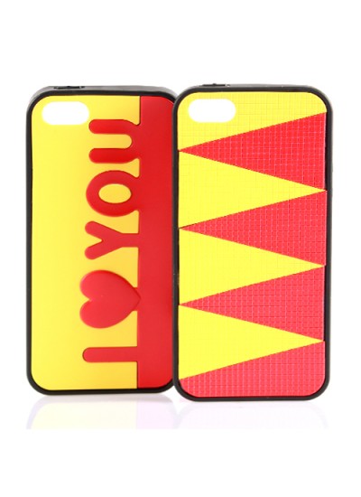 iPhone 5 / 5s Taraftar G Silikon Kılıf Sarı-Kırmızı