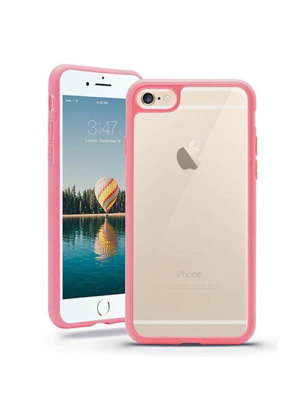 iPhone 6 4,7 inç Çerçeveli Soft Silikon Pembe…