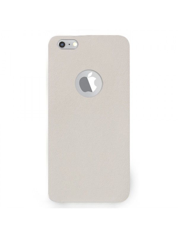 iPhone 6-6s Kılıf Deri Dokulu Arka Kapak Beyaz…