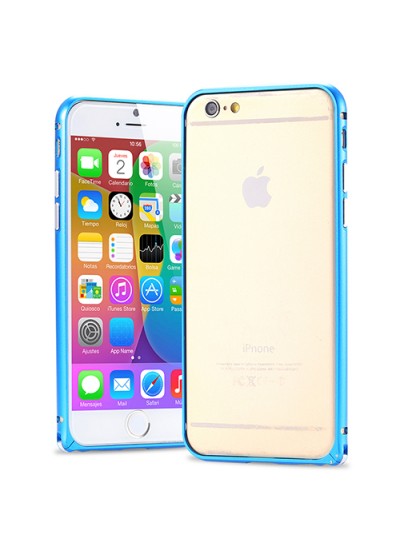 iPhone 6 Plus 5,5 inç Metal Bumper Çerçeve Kılıf Mavi