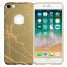 iPhone 7-8 Fırça Desen Silikon Arka Kapak Gold