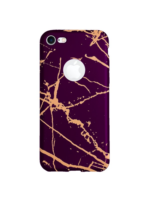 iPhone 7-8 Fırça Desen Silikon Arka Kapak Mor…