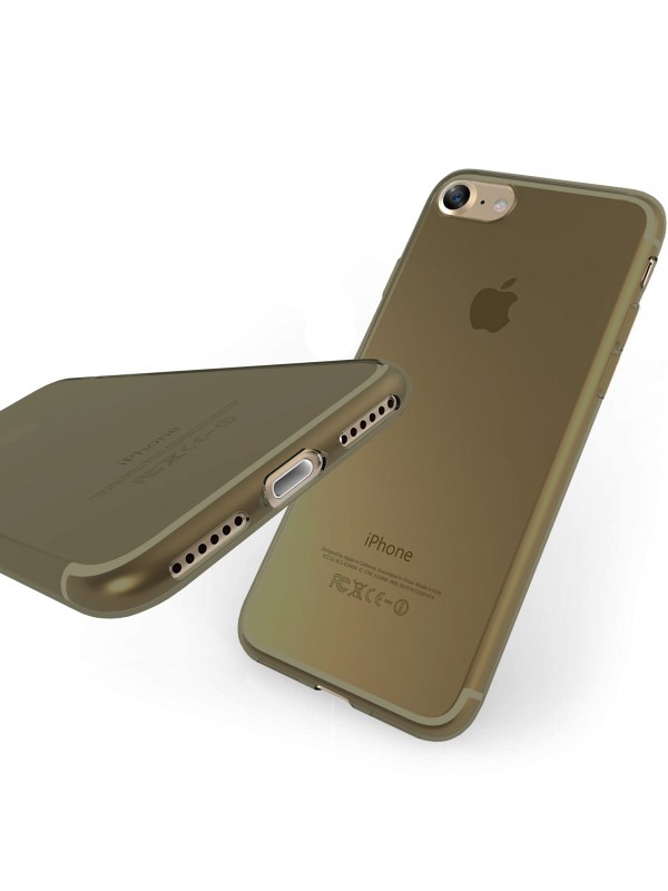 iPhone 7/8 Kılıf Soft Silikon Kılıf Şeffaf-Siyah Arka Kapak…