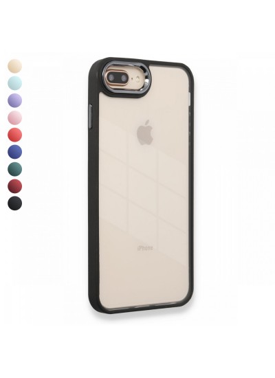 iPhone 7 Plus / 8 Plus Kılıf Luna Lens Kamera Çerçeveli Silikon Kapak