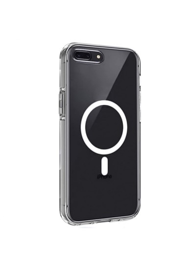 iPhone 8 Plus Kılıf Magsafe Özellikli Şeffaf Silikon Kapak