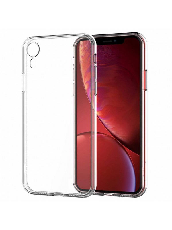 iPhone XR Kılıf FitCase Toz Koruma Tıpalı Şeffaf Arka Kapak…