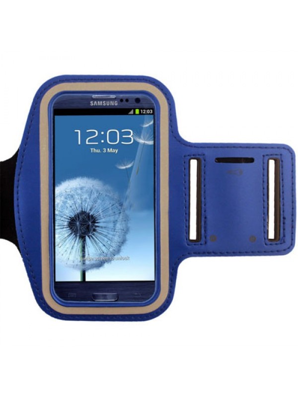 Kol Bantlı Mavi Spor Kılıf Universal 4.8 inçe Kadar Tüm Mode…