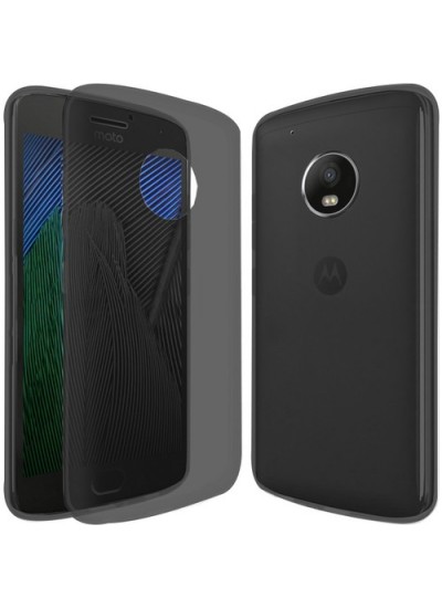 Lenovo Moto G5s PLUS Kılıf Soft Silikon Şeffaf-Siyah Arka Kapak