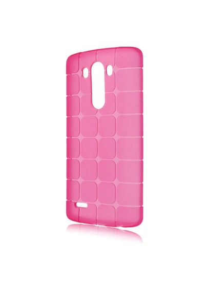 LG G4 H815 Plaid Silikon Arka Slikon Kapak Slikon Pembe