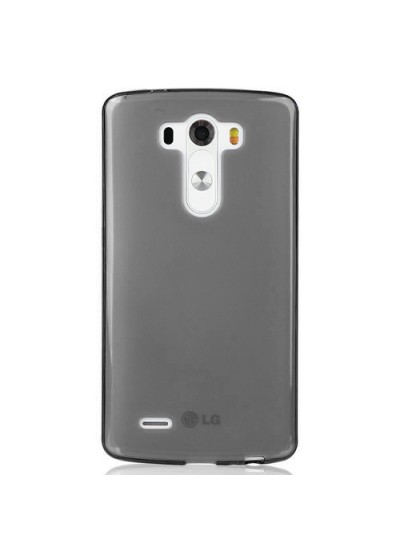 LG G4 Kılıf Soft Silikon Şeffaf-Siyah Arka Kapak
