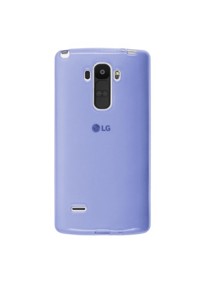LG G4 Stylus Kılıf Soft Silikon Şeffaf-Mavi Arka Kapak