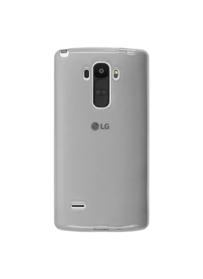 LG G4 Stylus Kılıf Soft Silikon Şeffaf-Siyah Arka Kapak