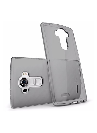 LG G4c 5.0" Kılıf Soft Silikon Şeffaf-Siyah Arka Kapak