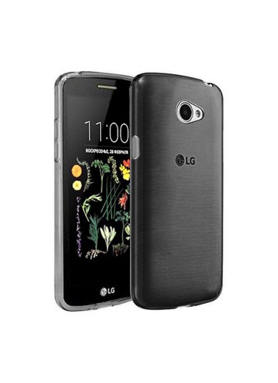 LG K5 Kılıf Soft Silikon Şeffaf-Siyah Arka Kapak