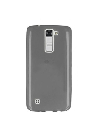 LG K7 Kılıf Soft Silikon Şeffaf-Siyah Arka Kapak