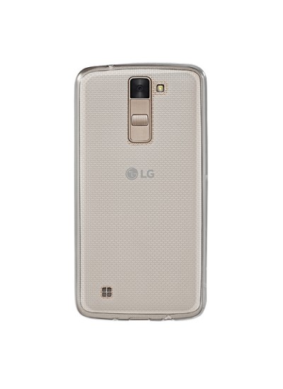 LG K8 (K350) Kılıf Soft Silikon Şeffaf-Siyah Arka Kapak
