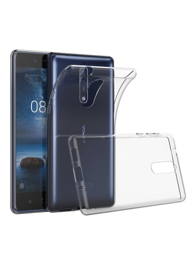 Nokia 8 Kılıf Soft Silikon Şeffaf Arka Kapak