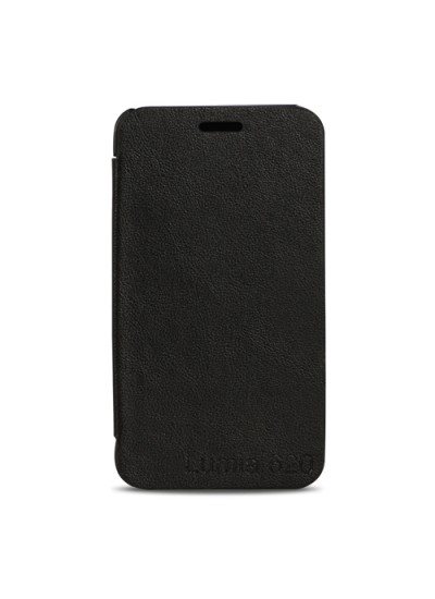 Nokia Lumia 620 Flip Case Kılıf Siyah