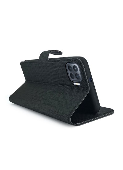 Oppo A73 Kılıf FitCase Fabric Kapaklı Cüzdanlı