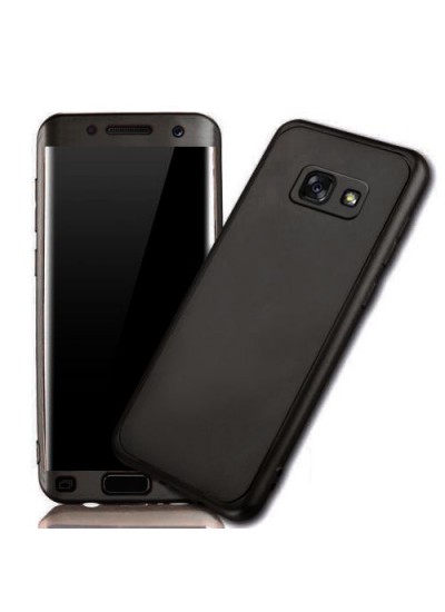 Samsung A3 2017 (A320) 360 Derece Slim Premium Silikon Kılıf Siyah