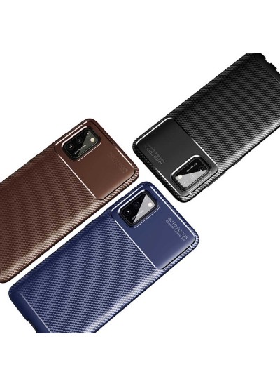 Samsung Galaxy A02s (A025) Kılıf Focus Carbon Desen Silikon Arka Kapak