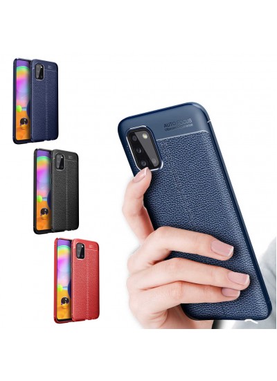 Samsung Galaxy A02s (A025) Kılıf Focus Deri Desen Silikon Arka Kapak