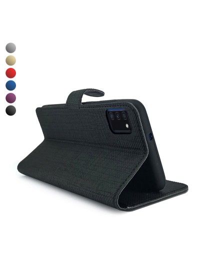 Samsung Galaxy A02s Kılıf FitCase Fabric Kapaklı Cüzdanlı