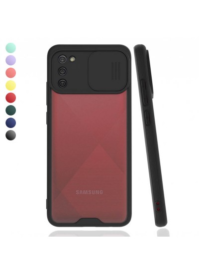 Samsung Galaxy A02s Kılıf Kamera Koruma Kapaklı Platin Matte Silikon Arka Kapak