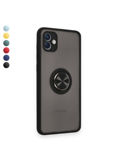 Samsung Galaxy A04 Kılıf Montrea Ring Yüzük Stantlı Kapak