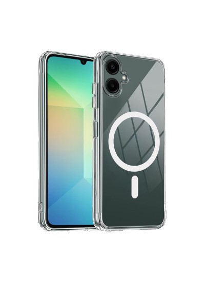 Samsung Galaxy A06 Kılıf Combo Seri Magsafe Özellikli Sararmaz Sert Şeffaf Kapak Samsung Galaxy A06 Kılıf Combo Seri Magsafe Özellikli Sararmaz Sert Şeffaf Kapak