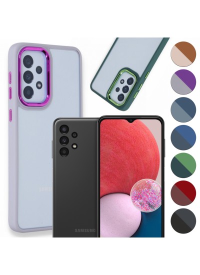 Samsung Galaxy A13 Kılıf Luna Lens Kamera Çerçeveli Silikon Kapak