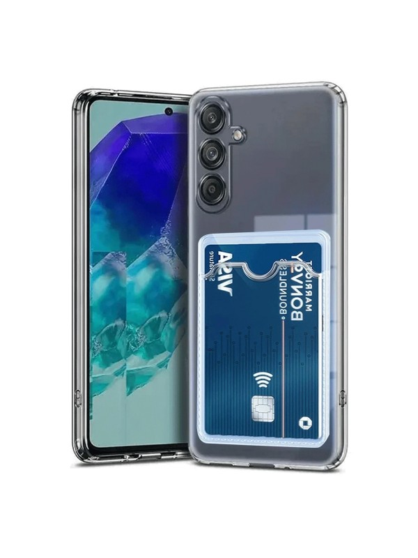 Samsung Galaxy A17 Kılıf Cardy Şeffaf Kartlık Cepli Kapak…