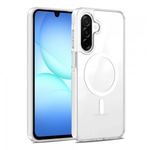 Samsung Galaxy A17 Kılıf Magnetic Seri Magsafe Özellikli Silikon Şeffaf