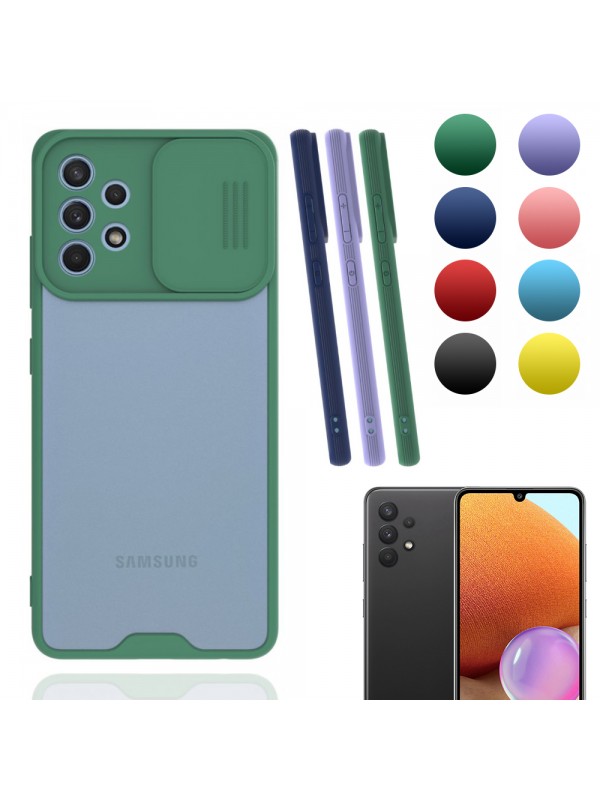 Samsung Galaxy A32 Kılıf Kamera Koruma Kapaklı Platin Matte Silikon Ark…