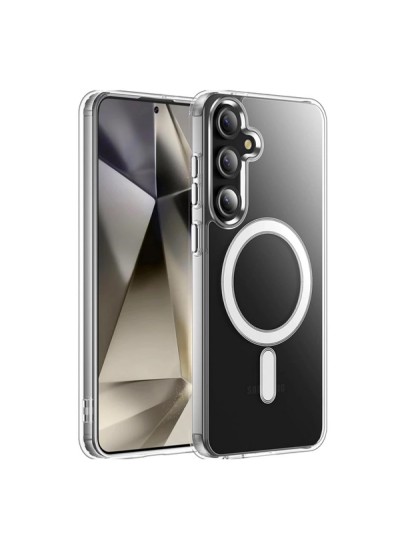 Samsung Galaxy A36 Kılıf Magsafe Özellikli Şeffaf Silikon Kapak