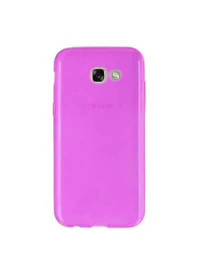 Samsung Galaxy A5 2017 (A520) Kılıf Soft Silikon Şeffaf-Pembe Arka Kapak