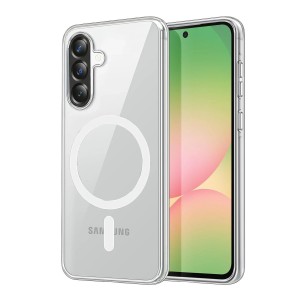 Samsung Galaxy A57 Kılıf Combo Seri Magsafe Özellikli Sararmaz Sert Şeffaf Kapak