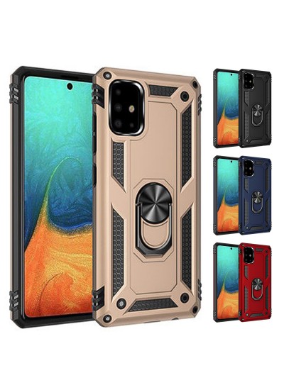 Samsung Galaxy A71 (A715) Kılıf Panzer Ring Tam Koruma Arka Kapak