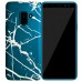 Samsung Galaxy A8 Plus (A730) Fırça Desen Silikon Arka Kapak Mavi
