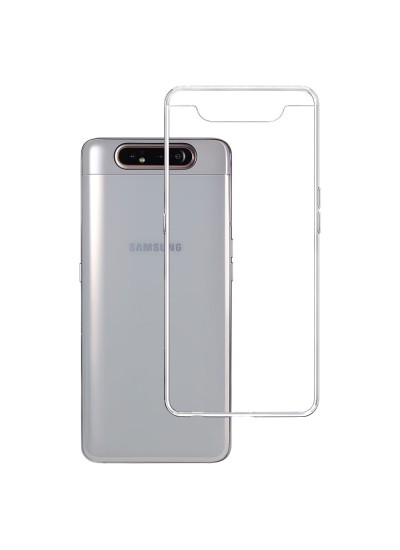 Samsung Galaxy A80 (A805) / A90 (A905) Kılıf FitCase Toz Koruma Tıpalı Şeffaf Arka Kapak