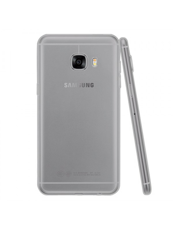 Samsung Galaxy C5 (C5000) Kılıf Soft Silikon Şeffaf-Siyah Arka Kapak…