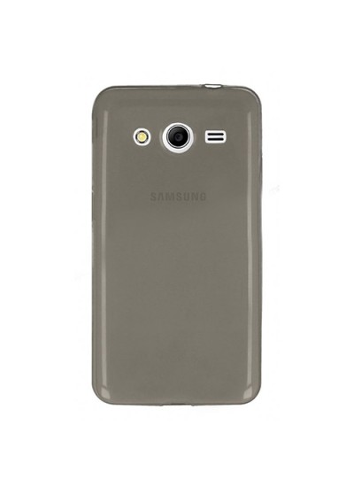 Samsung Galaxy Core 2 (G355) Kılıf Soft Silikon Şeffaf-Siyah Arka Kapak