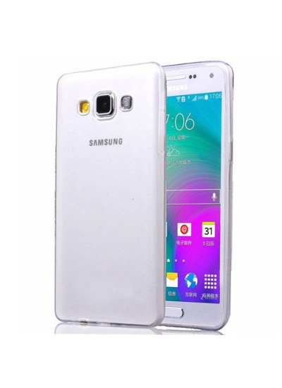 Samsung Galaxy E5 (E500) Color Curve Silikon Arka Kapak / Kılıf Şeffaf