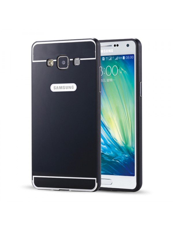 Samsung Galaxy E7 0,7 mm Metal Bumper Arka Koruma Kapaklı Siyah…
