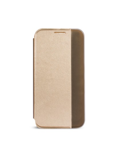 Samsung Galaxy E7 Yan Kapaklı Kılıf Gold